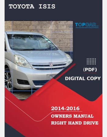 toyota isis 2014 2015 2016 owners manual in english